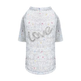 Love Dog Sweater (Color: Grey, Size: SM)