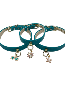 Nautical Dog Collar- Summer Series (Size: large-l)