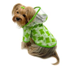 Clear View Froggy Raincoat with Fleece Lining and Detachable Hood (Color: Blue, Size: XL)