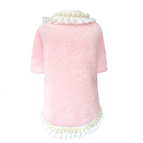 Dream Pearls Dog Sweater (Color: Baby Pink, Size: XS)