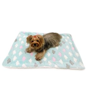 Ultra Plush Fluffy Clouds Blanket (Color: Green, Size: 30" x 20")