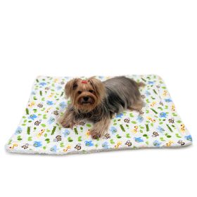 Zoo Animals Flannel/Plush Blanket (Color: White, Size: 30" x 20")