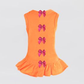 Summer Dreams Dog Dress (Color: Orange, Size: XS)
