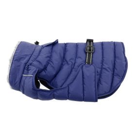 Alpine Extreme Weather Puffer Coat (Color: navy blue, Size: X-Small)