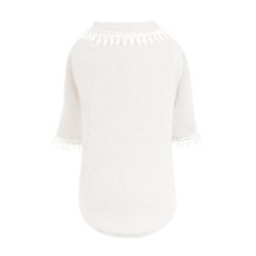 Heavenly Kiss Dog Sweater (Color: Cream, Size: MD)