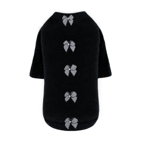 Houndstooth Dog Sweater (Color: Black, Size: MD)