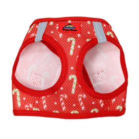 American River Choke Free Dog Harness Holiday Collection (Color: Candy Canes, Size: Large)