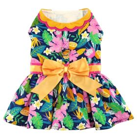 Fiesta Floral Dog Dress with Matching Leash (Size: X-Small)