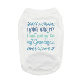 Going To Grandma's Dog Shirt (Color: White, Size: 3X-Large)
