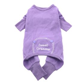 Sweet Dreams Thermal Dog Pajamas (Color: Lilac, Size: 2X-Large)