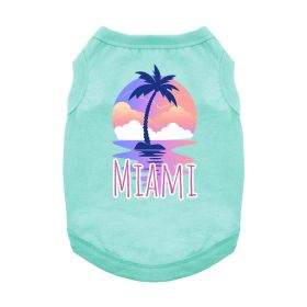 Miami Dog Shirt (Color: Teal, Size: X-Large)