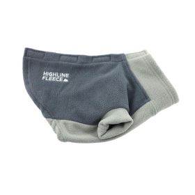Highline Fleece Dog Coat (Color: Two Tone Gray, Size: Size 8)