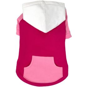 Color-Block Hoodie (Color: Pink on Pink, Size: Medium)
