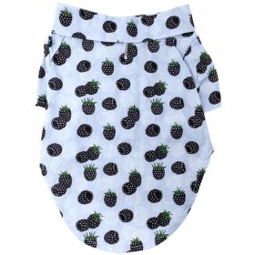 Hawaiian Camp Shirt (Color: Blackberries, Size: Medium)