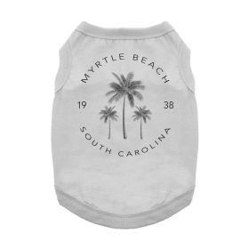 Myrtle Beach, SC Dog Shirt (Color: Gray, Size: Large)