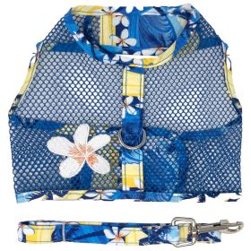 Cool Mesh Dog Harness with Leash (Color: Catching Waves, Size: Small)