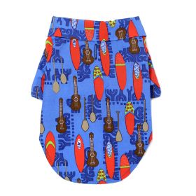 Hawaiian Camp Shirt (Color: Ukuleles and Surfboards, Size: X-Small)
