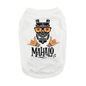 Mahalo Dog Shirt (Color: White, Size: X-Small)
