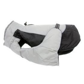 Alpine All-Weather Dog Coat (Color: Black and Gray, Size: Medium)