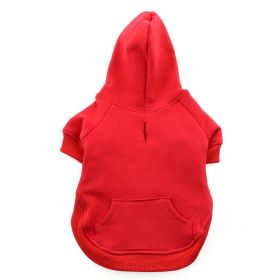 Flex-Fit Dog Hoodie (Color: Red, Size: Small)