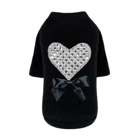 Oh my Heart Dog Sweater (Color: Black, Size: MD)